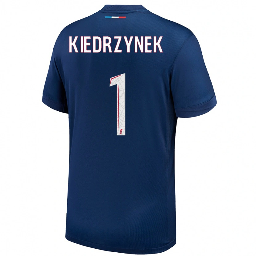 Danxen Femme Maillot Katarzyna Kiedrzynek #1 Bleu Marine Blanc Tenues Domicile 2024/25 T-Shirt