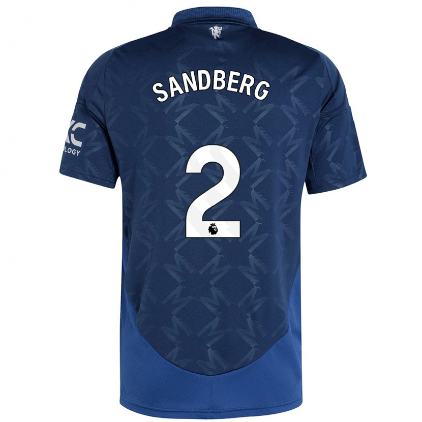 Danxen Femme Maillot Anna Sandberg #2 Indigo Tenues Extérieur 2024/25 T-Shirt