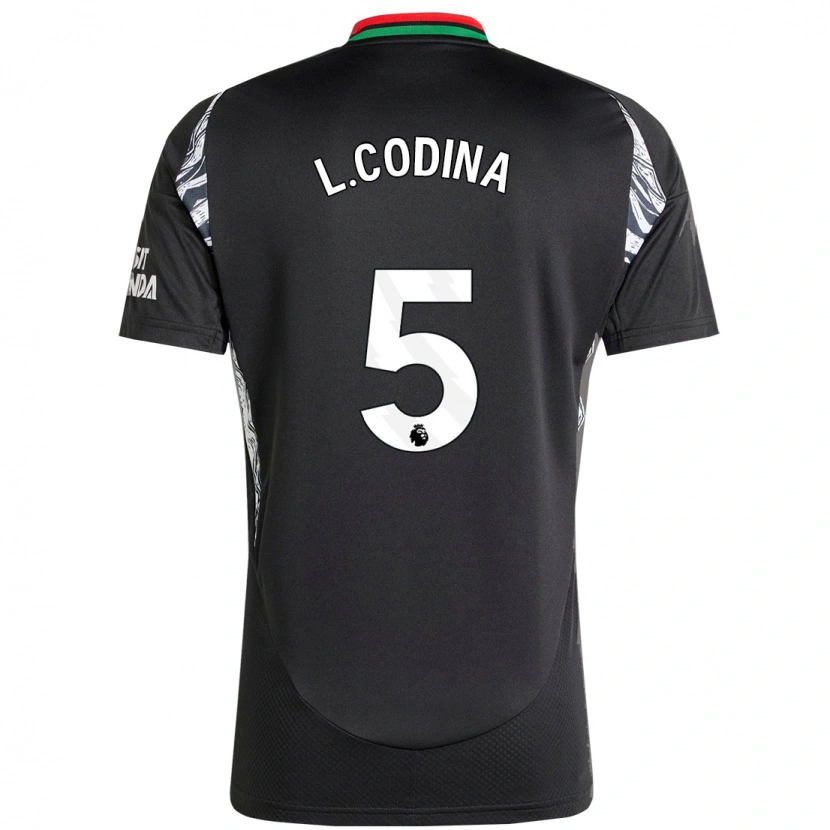 Danxen Femme Maillot Laia Codina #5 Noir Tenues Extérieur 2024/25 T-Shirt