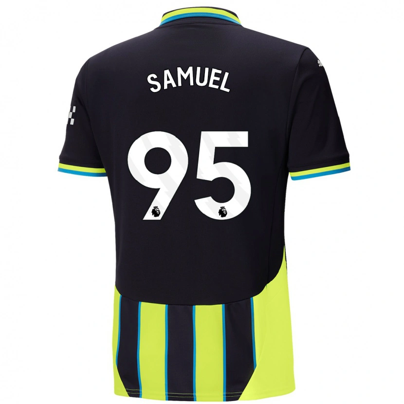 Danxen Femme Maillot Lakyle Samuel #95 Bleu Jaune Tenues Extérieur 2024/25 T-Shirt