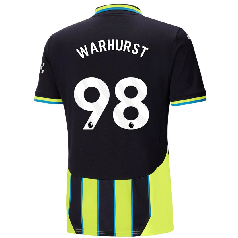 Danxen Femme Maillot Matty Warhurst #98 Bleu Jaune Tenues Extérieur 2024/25 T-Shirt