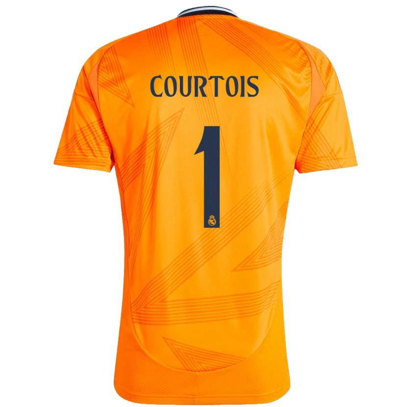 Danxen Femme Maillot Thibaut Courtois #1 Orange Tenues Extérieur 2024/25 T-Shirt