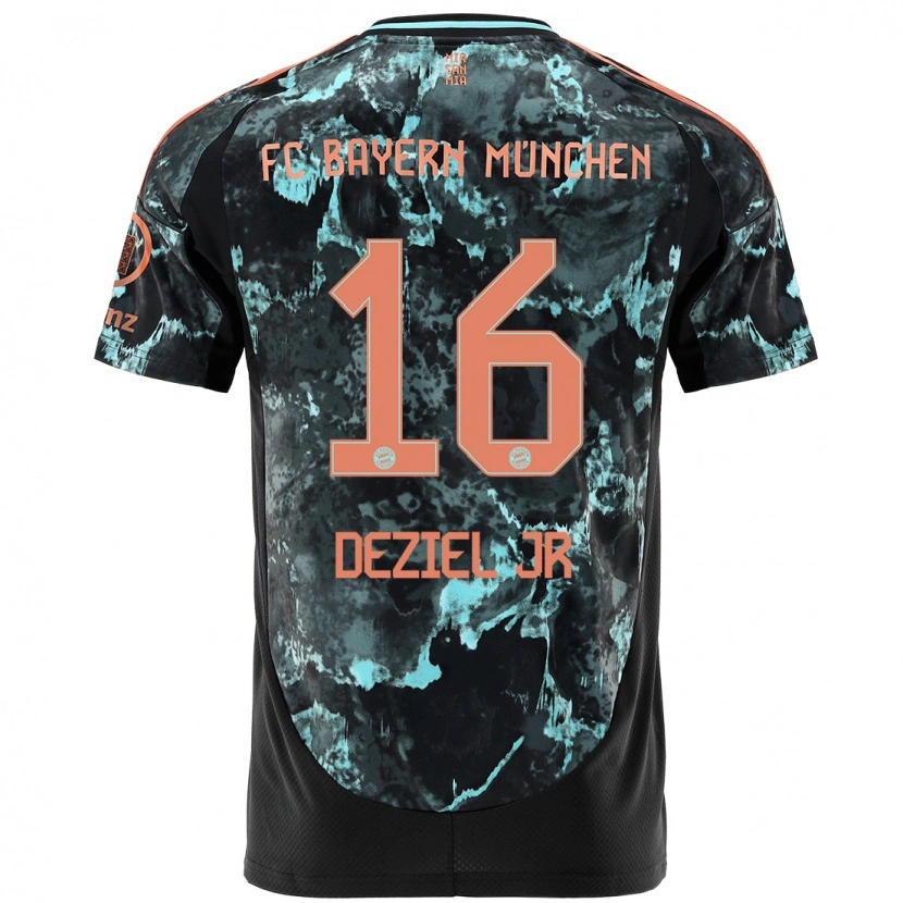 Danxen Femme Maillot Robert Deziel Jr #16 Noir Tenues Extérieur 2024/25 T-Shirt