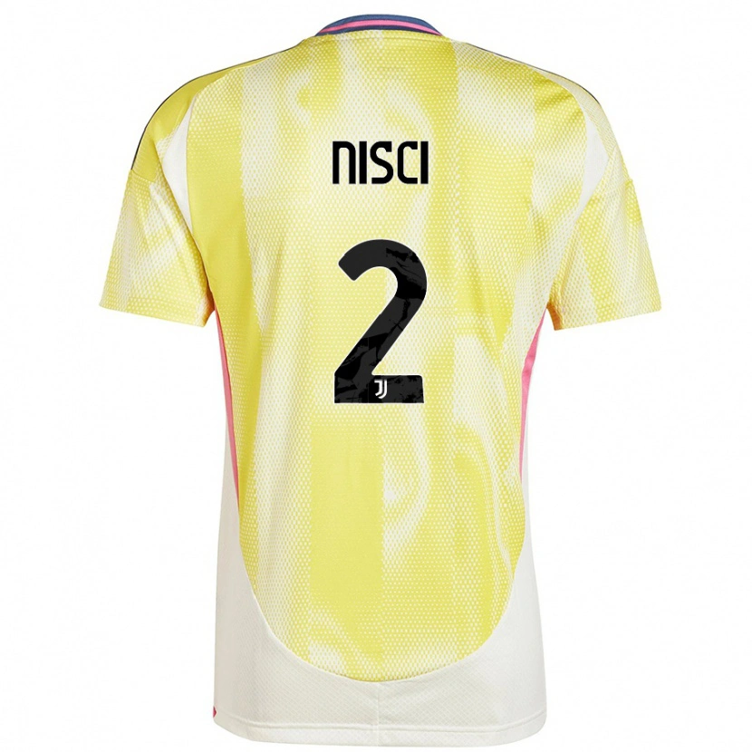 Danxen Femme Maillot Alessandro Nisci #2 Jaune Solaire Tenues Extérieur 2024/25 T-Shirt