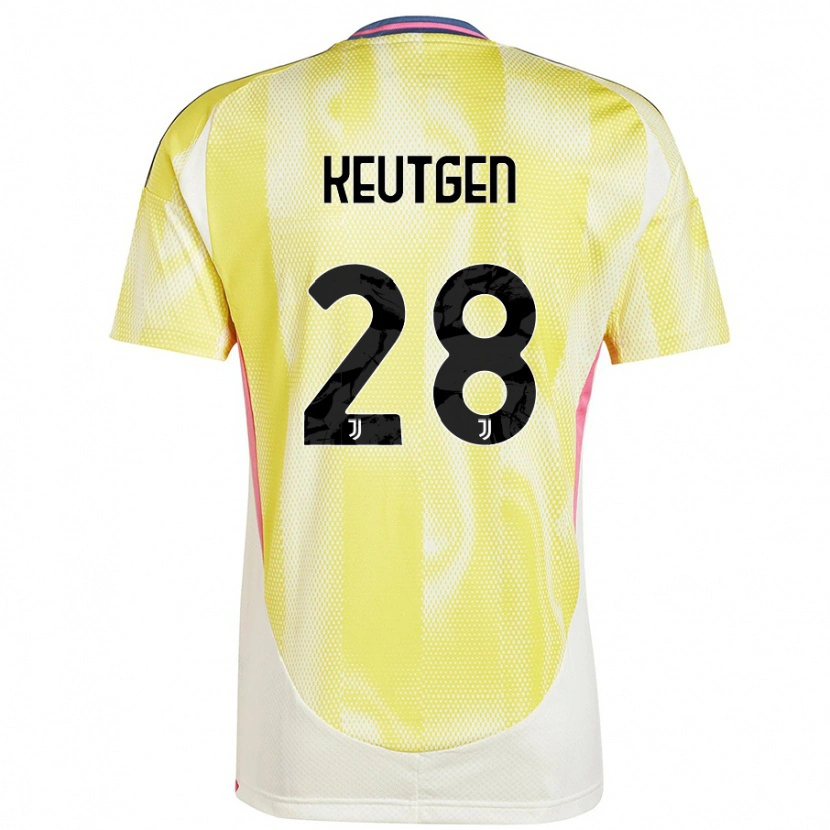 Danxen Femme Maillot Enzo Keutgen #28 Jaune Solaire Tenues Extérieur 2024/25 T-Shirt