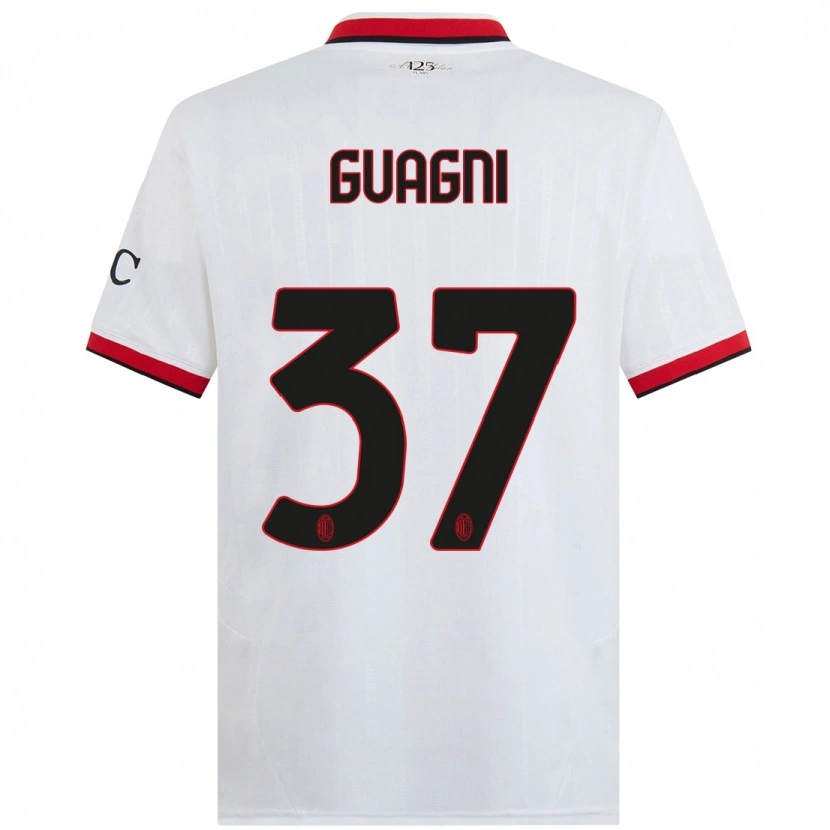 Danxen Femme Maillot Alia Guagni #37 Blanc Noir Rouge Tenues Extérieur 2024/25 T-Shirt