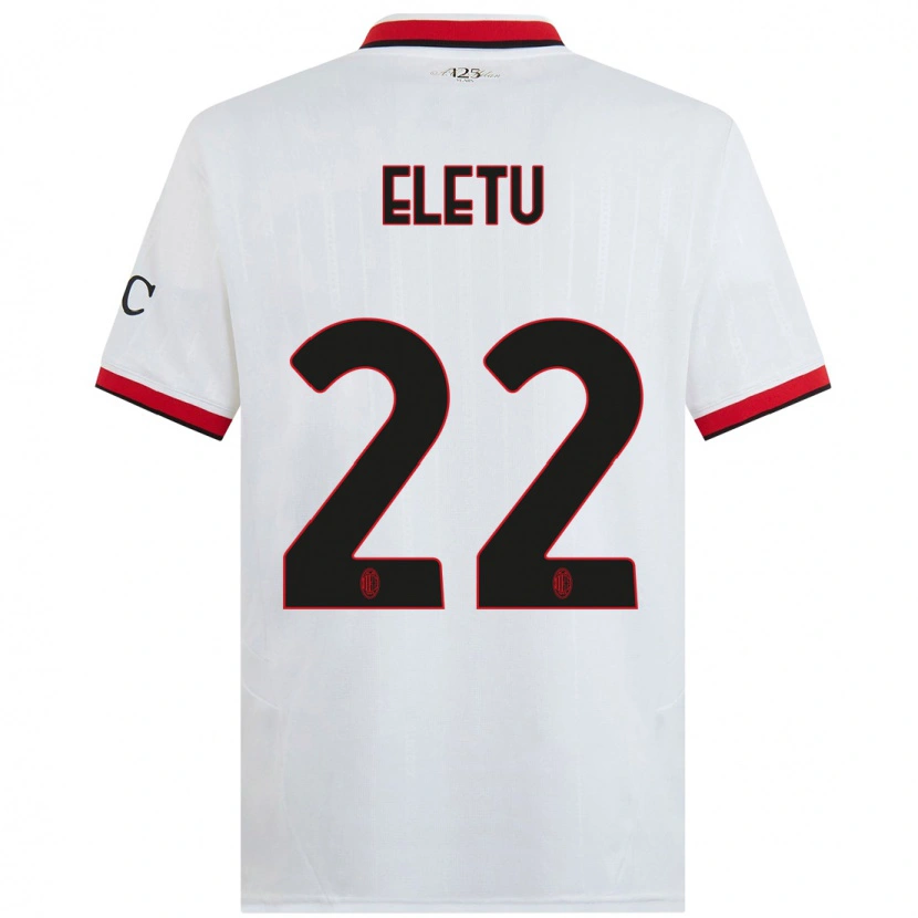 Danxen Femme Maillot Victor Eletu #22 Blanc Noir Rouge Tenues Extérieur 2024/25 T-Shirt