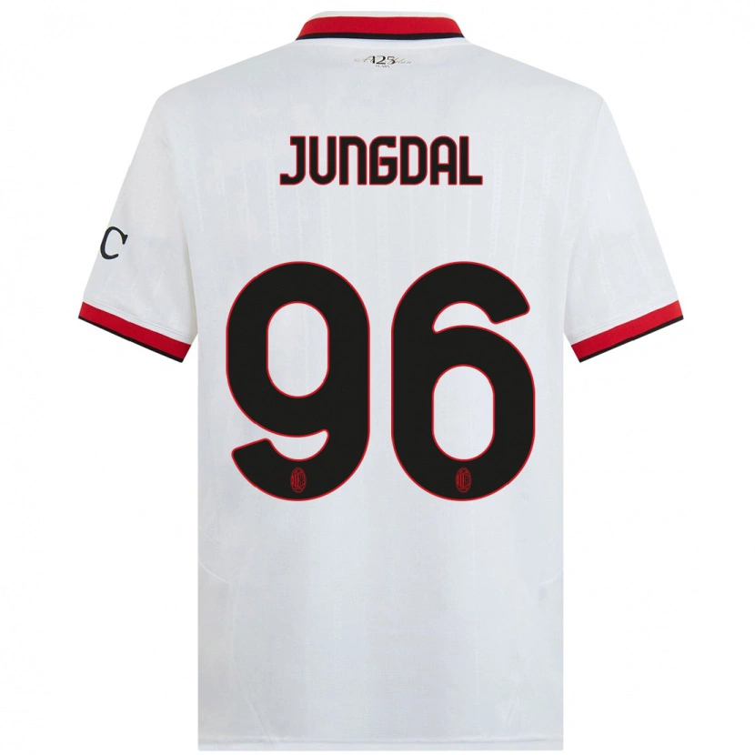 Danxen Femme Maillot Andreas Jungdal #96 Blanc Noir Rouge Tenues Extérieur 2024/25 T-Shirt