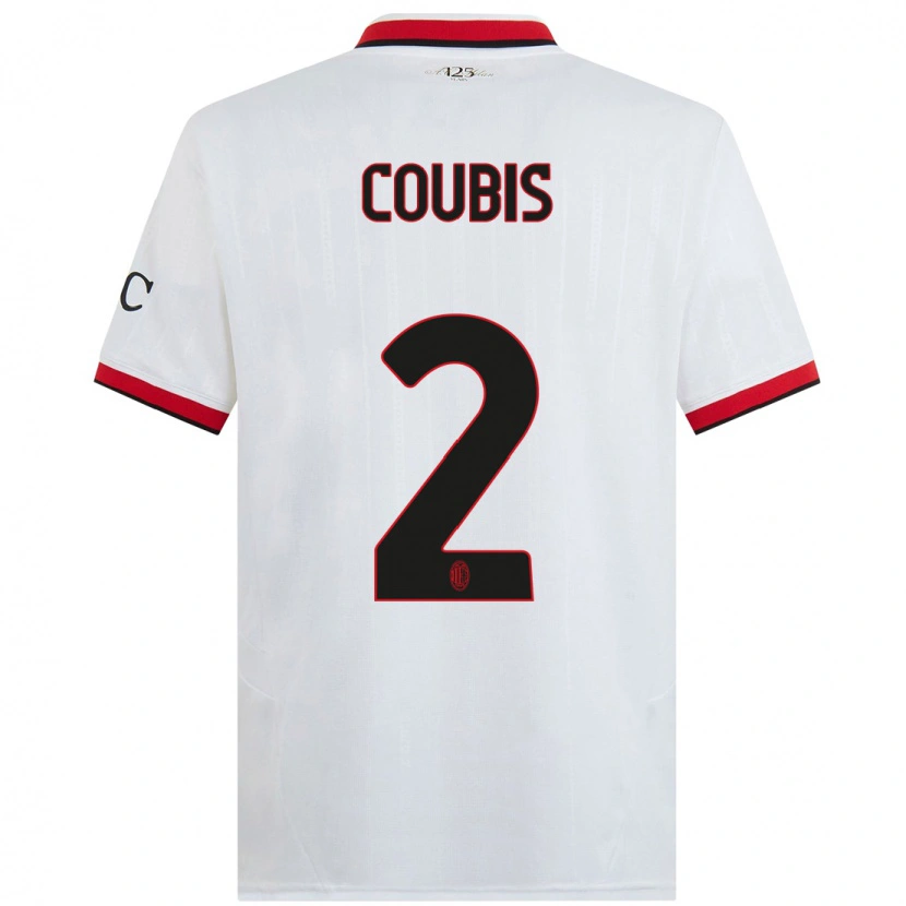 Danxen Femme Maillot Andrei Coubis #2 Blanc Noir Rouge Tenues Extérieur 2024/25 T-Shirt
