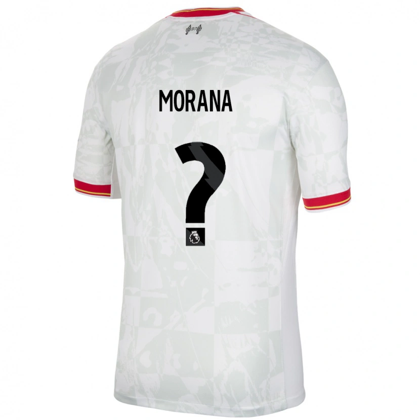 Danxen Femme Maillot Nathan Morana #0 Blanc Rouge Noir Troisieme 2024/25 T-Shirt
