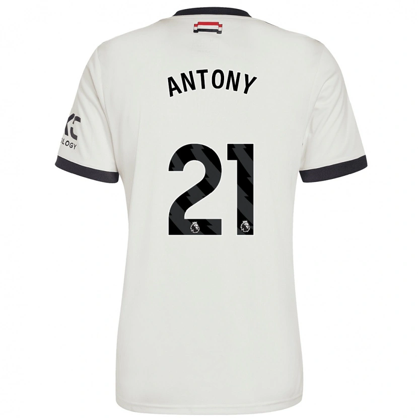 Danxen Femme Maillot Antony #21 Blanc Cassé Troisieme 2024/25 T-Shirt
