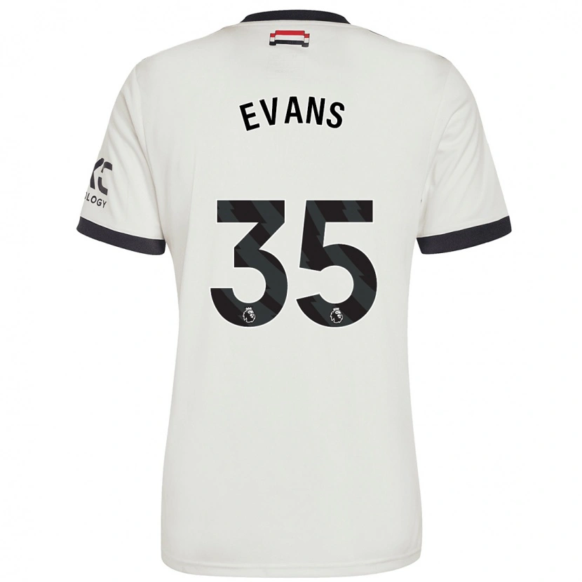 Danxen Femme Maillot Jonny Evans #35 Blanc Cassé Troisieme 2024/25 T-Shirt