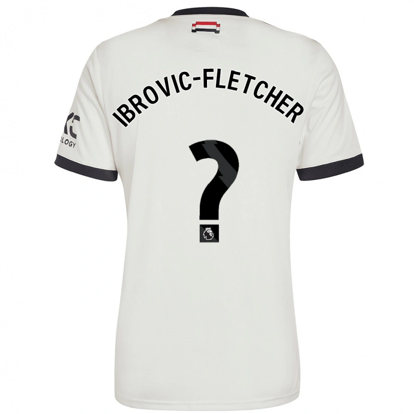 Danxen Femme Maillot Edward Ibrovic-Fletcher #0 Blanc Cassé Troisieme 2024/25 T-Shirt