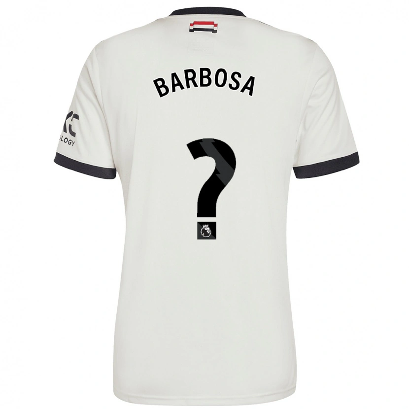 Danxen Femme Maillot Neithan Barbosa #0 Blanc Cassé Troisieme 2024/25 T-Shirt