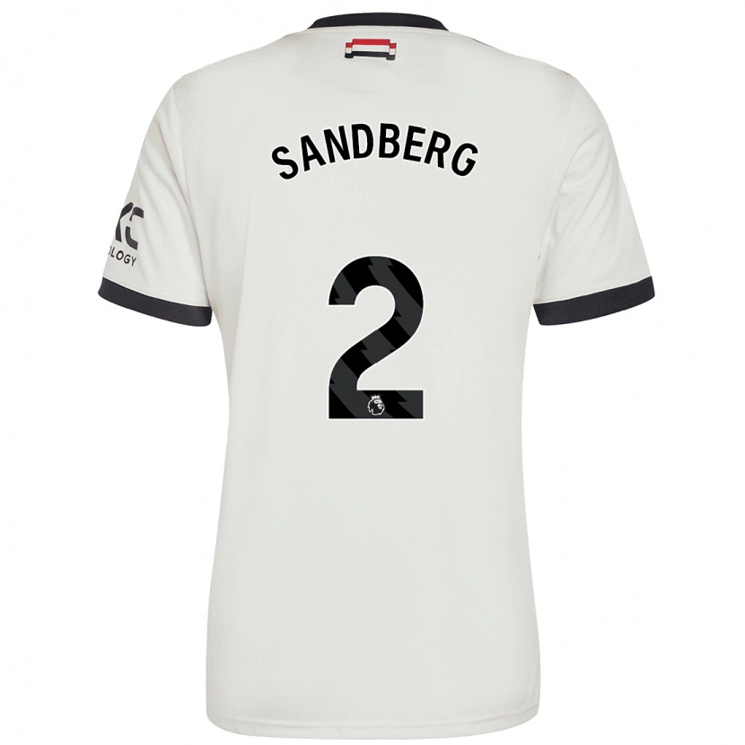 Danxen Femme Maillot Anna Sandberg #2 Blanc Cassé Troisieme 2024/25 T-Shirt