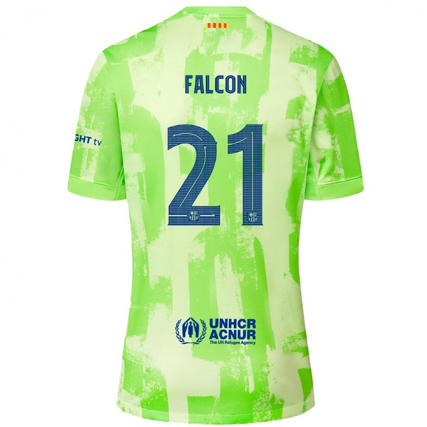 Danxen Femme Maillot Andrea Falcon #21 Citron Vert Troisieme 2024/25 T-Shirt