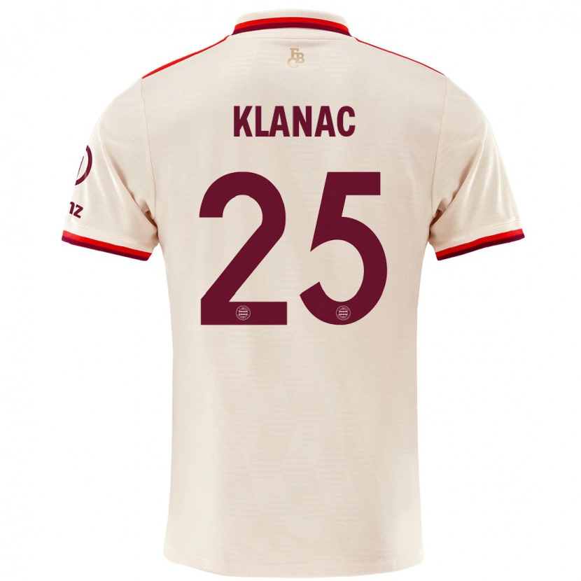 Danxen Femme Maillot Luka Klanac #25 Lin Troisieme 2024/25 T-Shirt