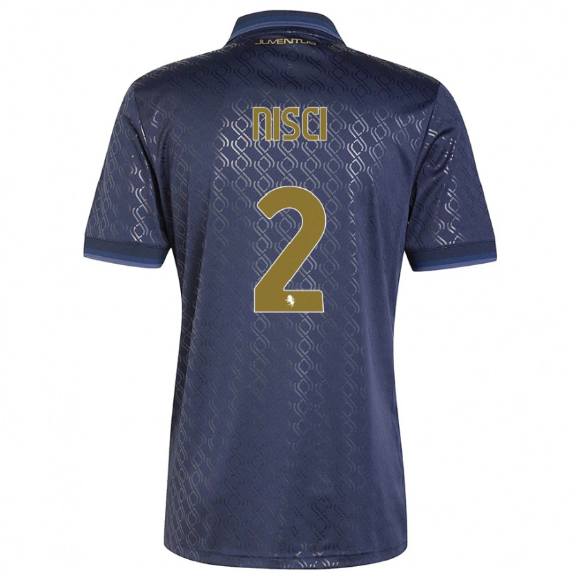 Danxen Femme Maillot Alessandro Nisci #2 Bleu Marine Troisieme 2024/25 T-Shirt