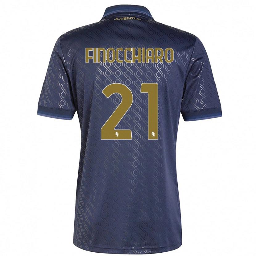 Danxen Femme Maillot Gabriele Finocchiaro #21 Bleu Marine Troisieme 2024/25 T-Shirt
