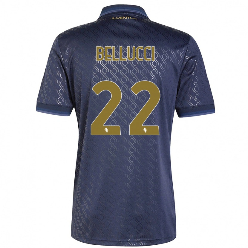 Danxen Femme Maillot Melissa Bellucci #22 Bleu Marine Troisieme 2024/25 T-Shirt