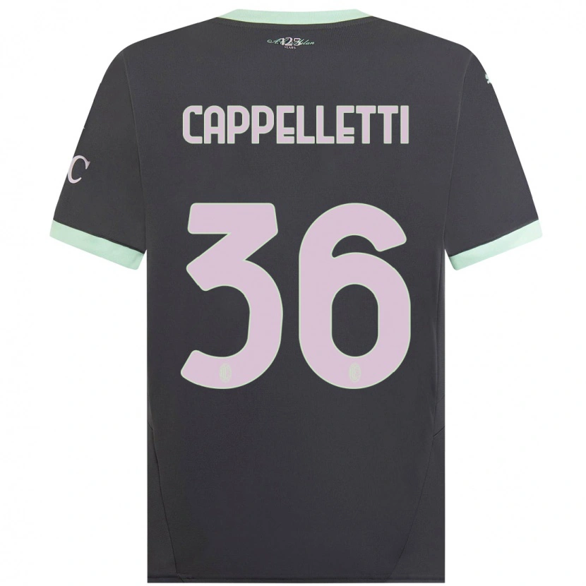 Danxen Femme Maillot Mattia Cappelletti #36 Gris Troisieme 2024/25 T-Shirt
