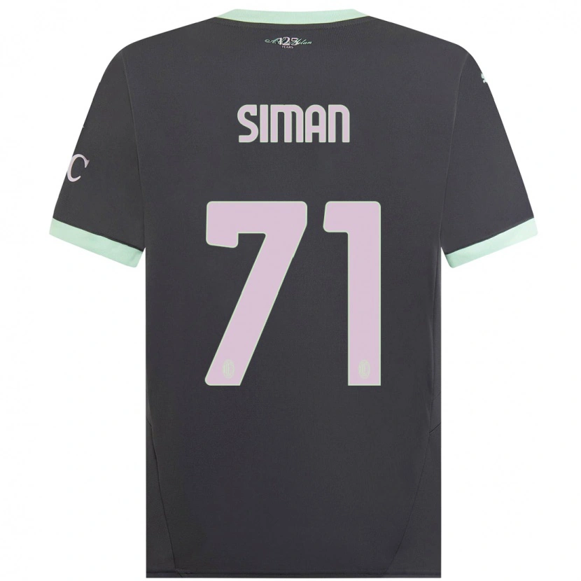Danxen Femme Maillot Alexandru Șiman #71 Gris Troisieme 2024/25 T-Shirt