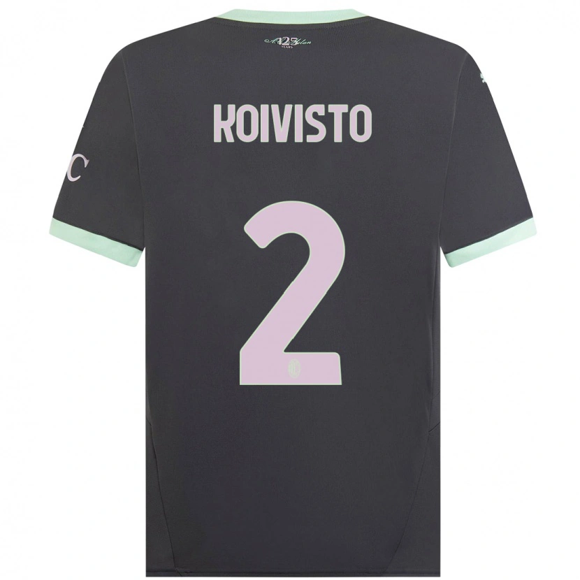 Danxen Femme Maillot Emma Koivisto #2 Gris Troisieme 2024/25 T-Shirt