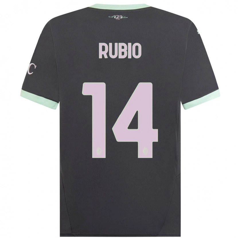Danxen Femme Maillot Silvia Rubio #14 Gris Troisieme 2024/25 T-Shirt