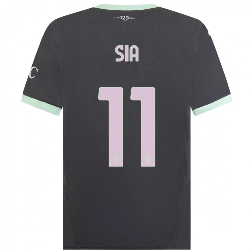 Danxen Femme Maillot Diego Sia #11 Gris Troisieme 2024/25 T-Shirt
