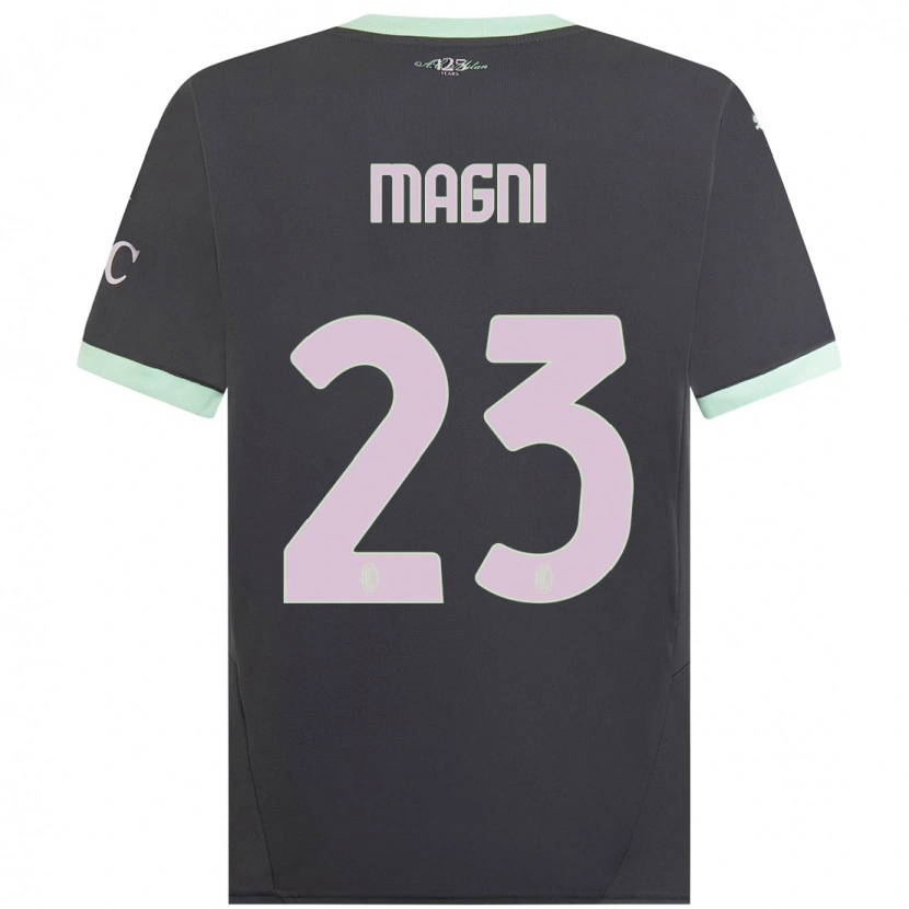 Danxen Femme Maillot Vittorio Magni #23 Gris Troisieme 2024/25 T-Shirt