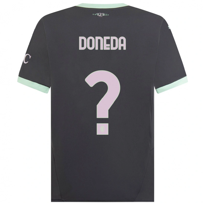 Danxen Femme Maillot Paolo Doneda #0 Gris Troisieme 2024/25 T-Shirt