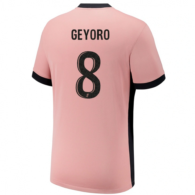 Danxen Femme Maillot Grace Geyoro #8 Rouille Rose Troisieme 2024/25 T-Shirt