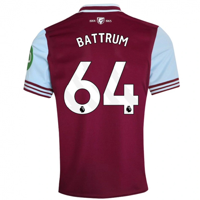Danxen Enfant Maillot Ryan Battrum #64 Rouge Foncé Tenues Domicile 2024/25 T-Shirt