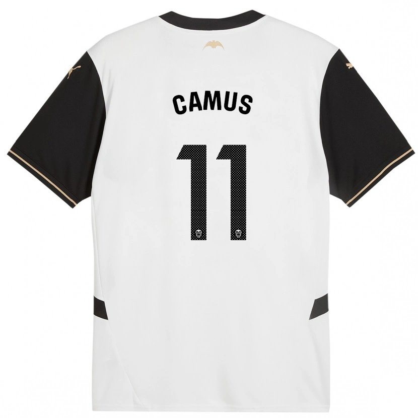 Danxen Enfant Maillot Marco Camus #11 Blanc Noir Tenues Domicile 2024/25 T-Shirt
