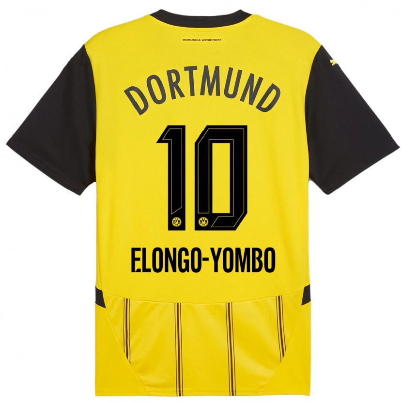 Danxen Enfant Maillot Rodney Elongo-Yombo #10 Jaune Noir Tenues Domicile 2024/25 T-Shirt