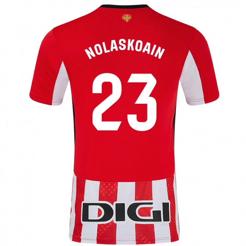 Danxen Enfant Maillot Peru Nolaskoain #23 Rouge Blanc Tenues Domicile 2024/25 T-Shirt