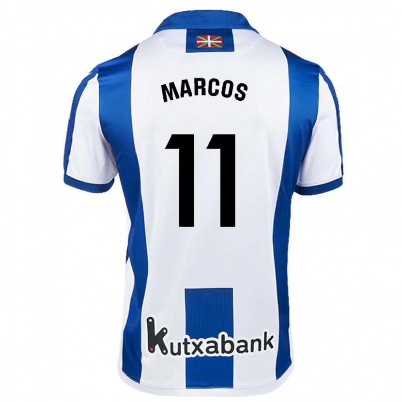 Danxen Enfant Maillot Cecilia Marcos #11 Blanc Bleu Tenues Domicile 2024/25 T-Shirt