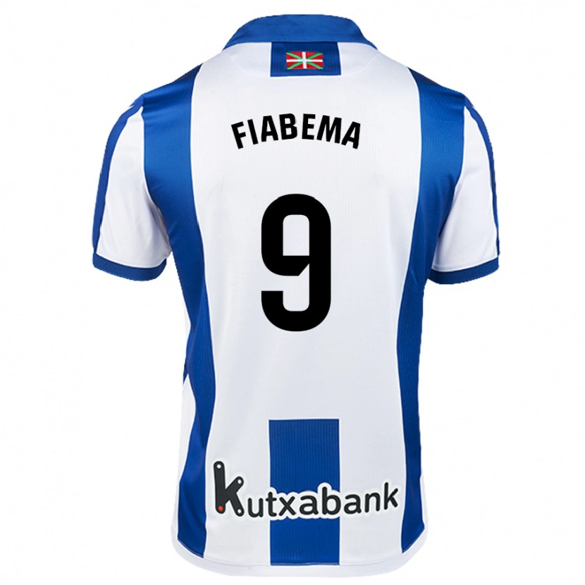 Danxen Enfant Maillot Bryan Fiabema #9 Blanc Bleu Tenues Domicile 2024/25 T-Shirt