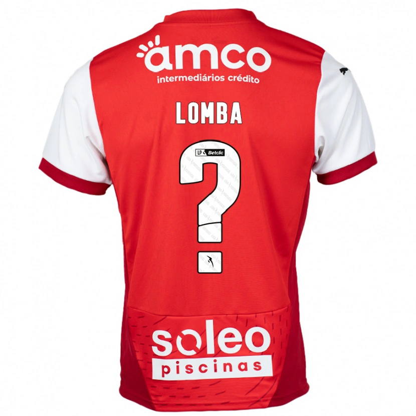 Danxen Enfant Maillot João Lomba #0 Rouge Blanc Tenues Domicile 2024/25 T-Shirt