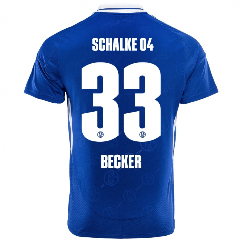 Danxen Enfant Maillot Vitalie Becker #33 Bleu Royal Tenues Domicile 2024/25 T-Shirt