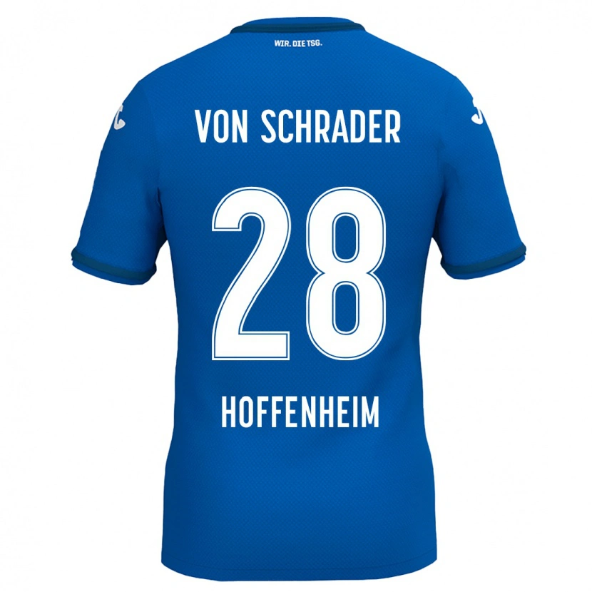Danxen Enfant Maillot Lina Von Schrader #28 Bleu Royal Tenues Domicile 2024/25 T-Shirt