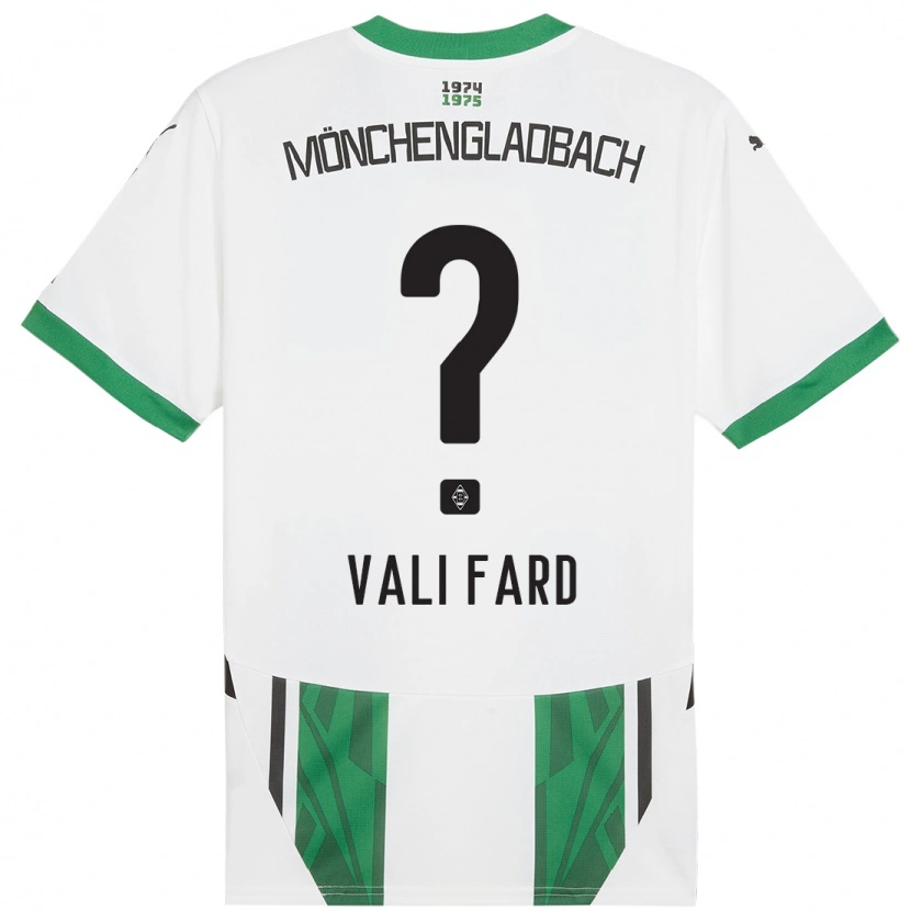 Danxen Enfant Maillot Elias Vali Fard #0 Blanc Vert Tenues Domicile 2024/25 T-Shirt