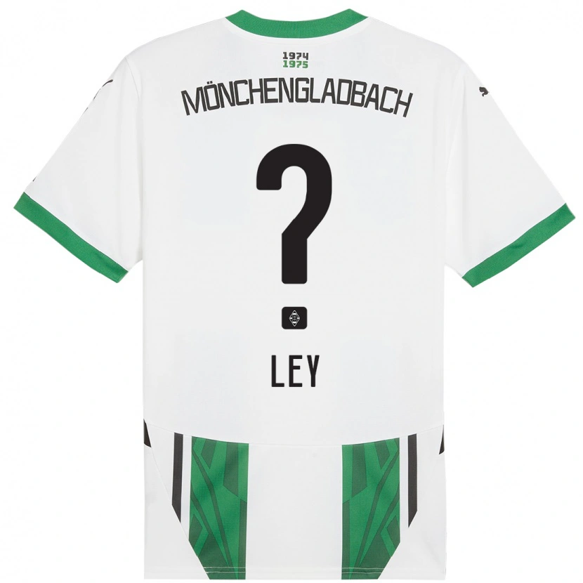 Danxen Enfant Maillot Marlon Ley #0 Blanc Vert Tenues Domicile 2024/25 T-Shirt