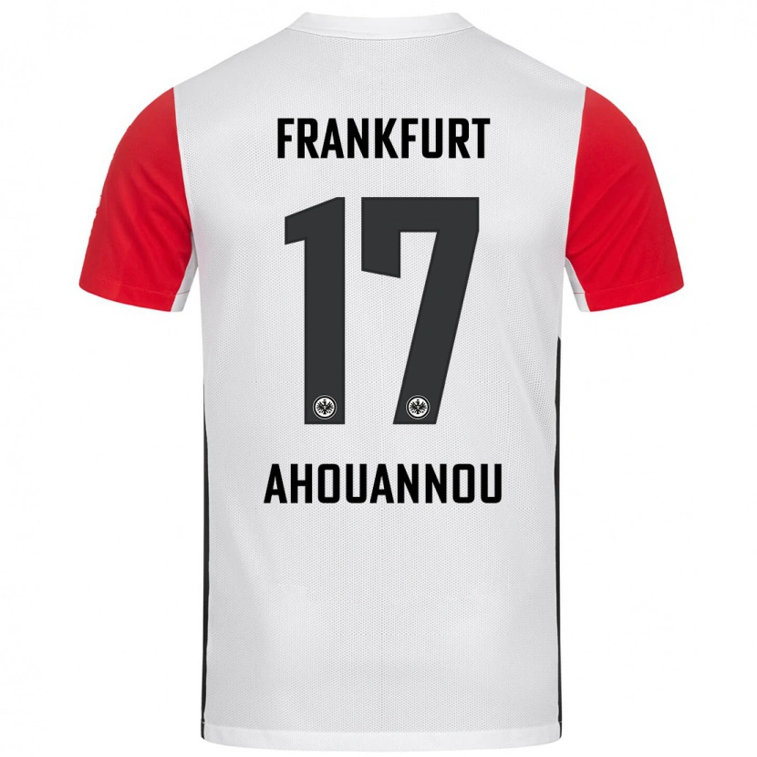 Danxen Enfant Maillot Yannis Ahouannou #17 Blanc Rouge Tenues Domicile 2024/25 T-Shirt
