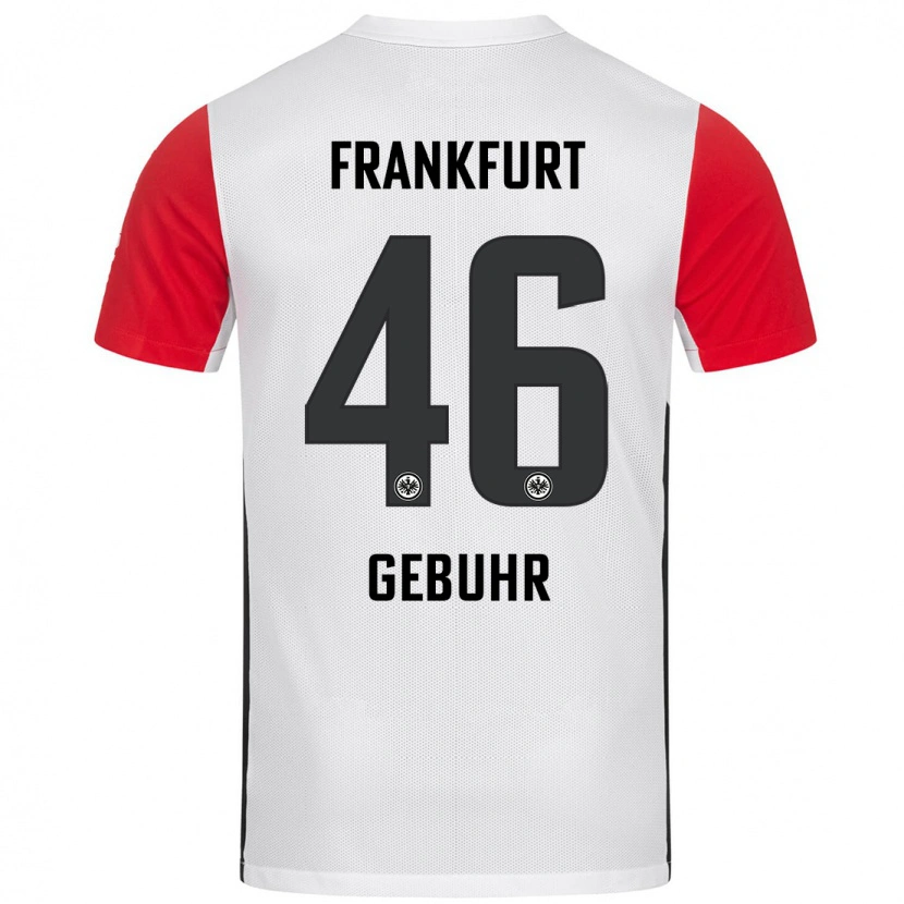 Danxen Enfant Maillot Dario Gebuhr #46 Blanc Rouge Tenues Domicile 2024/25 T-Shirt