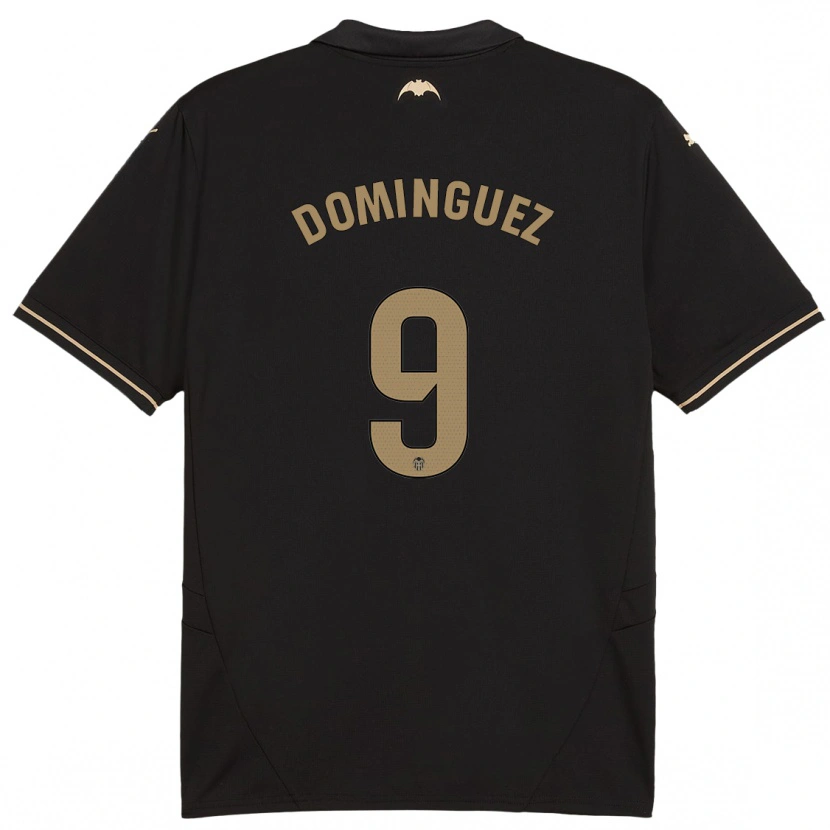 Danxen Enfant Maillot Mario Dominguez #9 Noir Tenues Extérieur 2024/25 T-Shirt