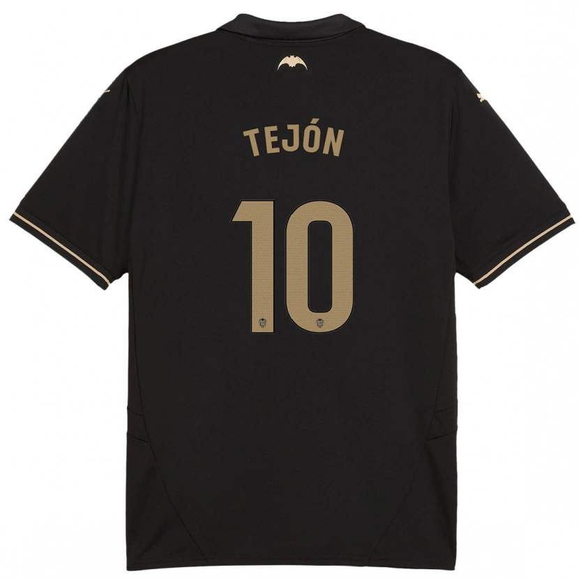 Danxen Enfant Maillot Martín Tejón #10 Noir Tenues Extérieur 2024/25 T-Shirt