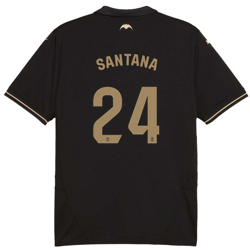 Danxen Enfant Maillot Ismael Santana #24 Noir Tenues Extérieur 2024/25 T-Shirt