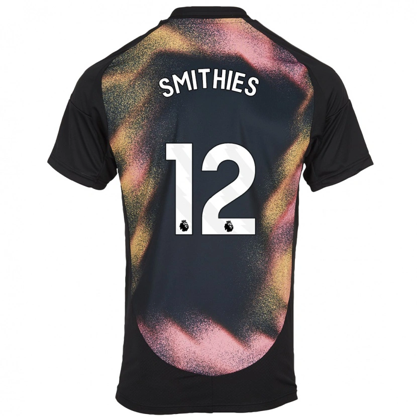 Danxen Enfant Maillot Alex Smithies #12 Noir Blanc Tenues Extérieur 2024/25 T-Shirt