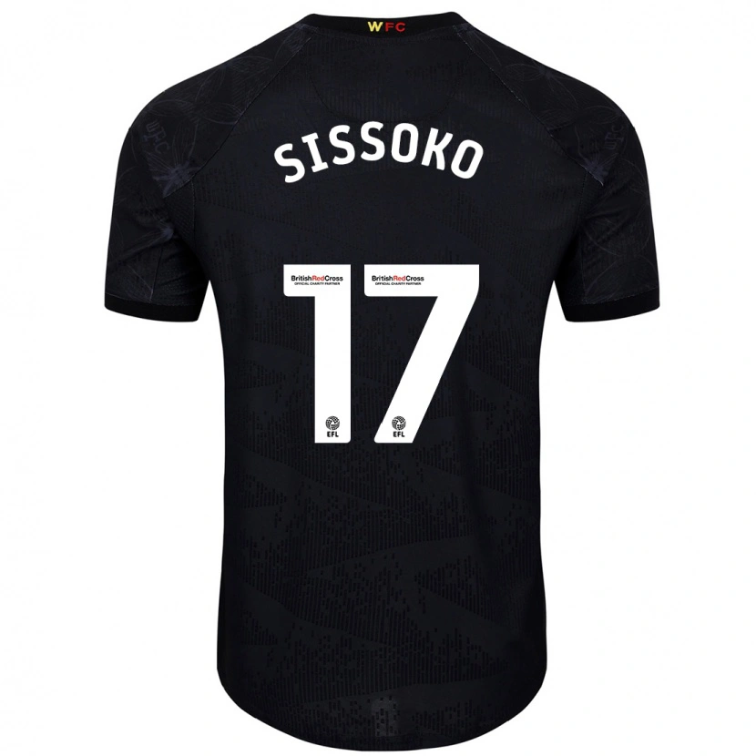 Danxen Enfant Maillot Moussa Sissoko #17 Noir Blanc Tenues Extérieur 2024/25 T-Shirt